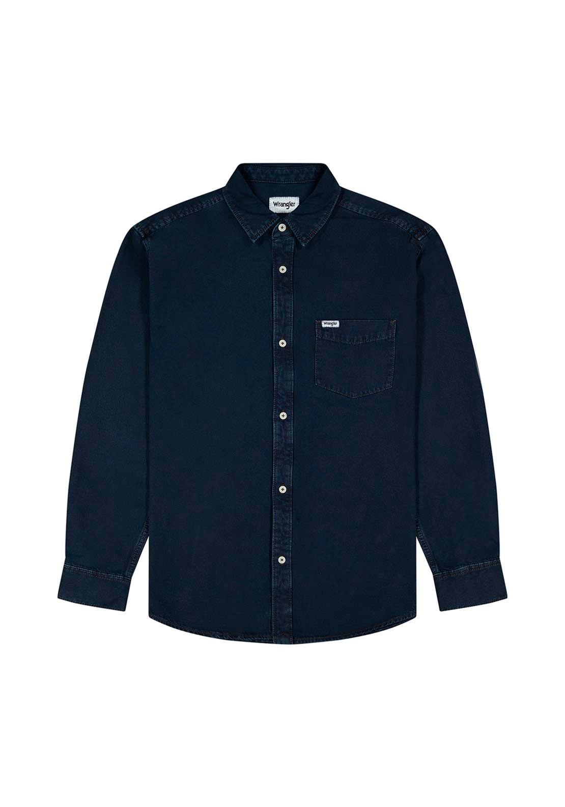 Wrangler Regular 1 Pocket Shirt - Blue Oxide 4 Shaws Department Stores