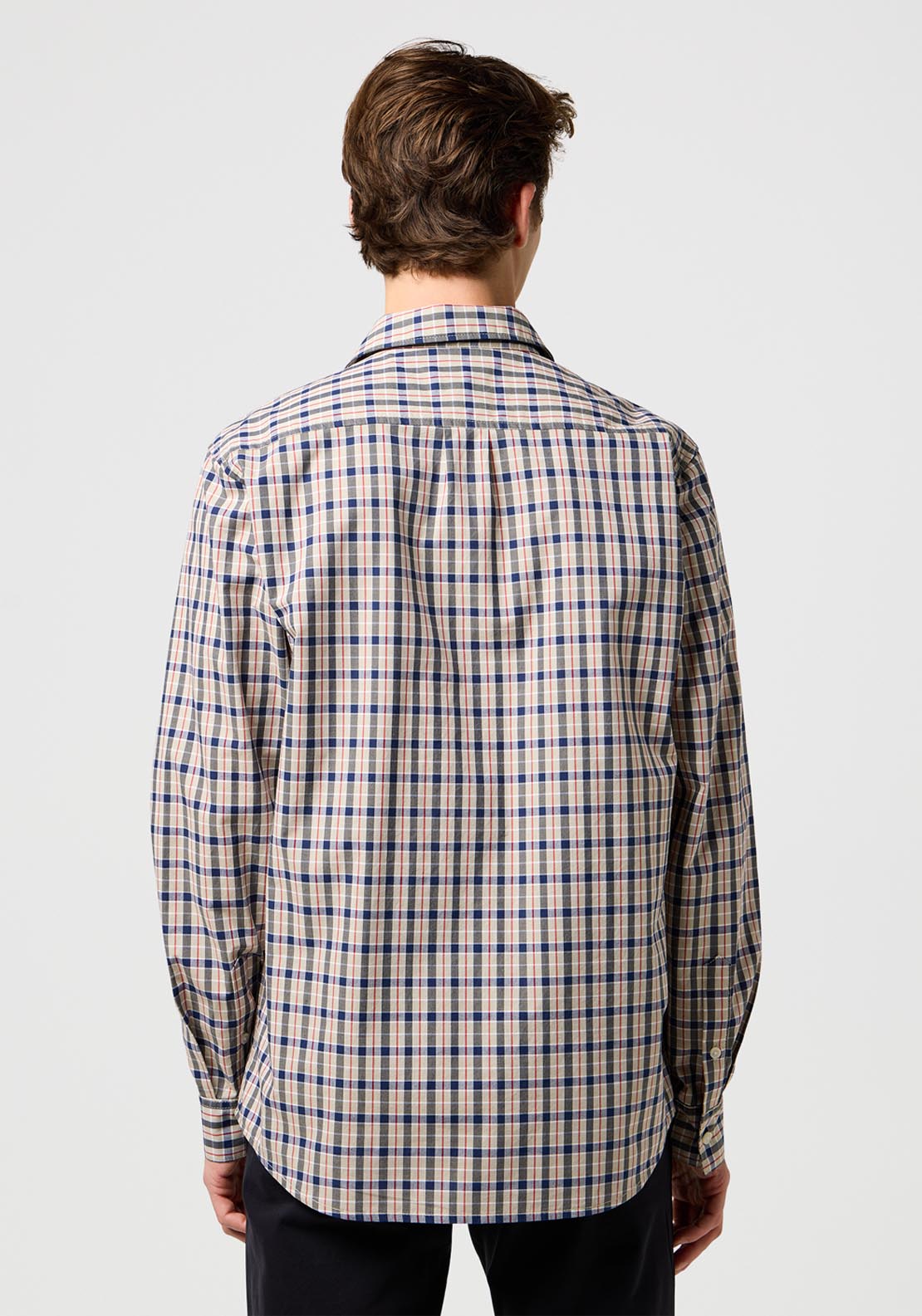 Wrangler Regular 1 Pocket Shirt - Beige 2 Shaws Department Stores