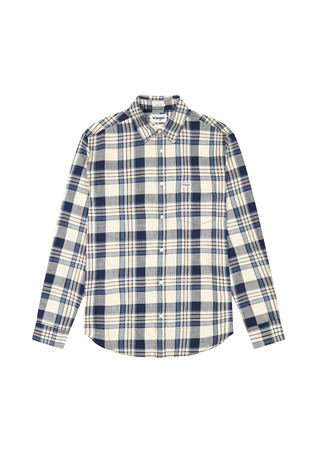 Wrangler Regular 1 Pocket Shirt - Light Indigo 4 Shaws Department Stores