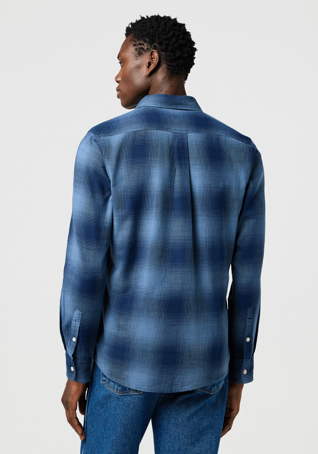 Wrangler Regular 1 Pocket Shirt - Blue 2 Shaws Department Stores
