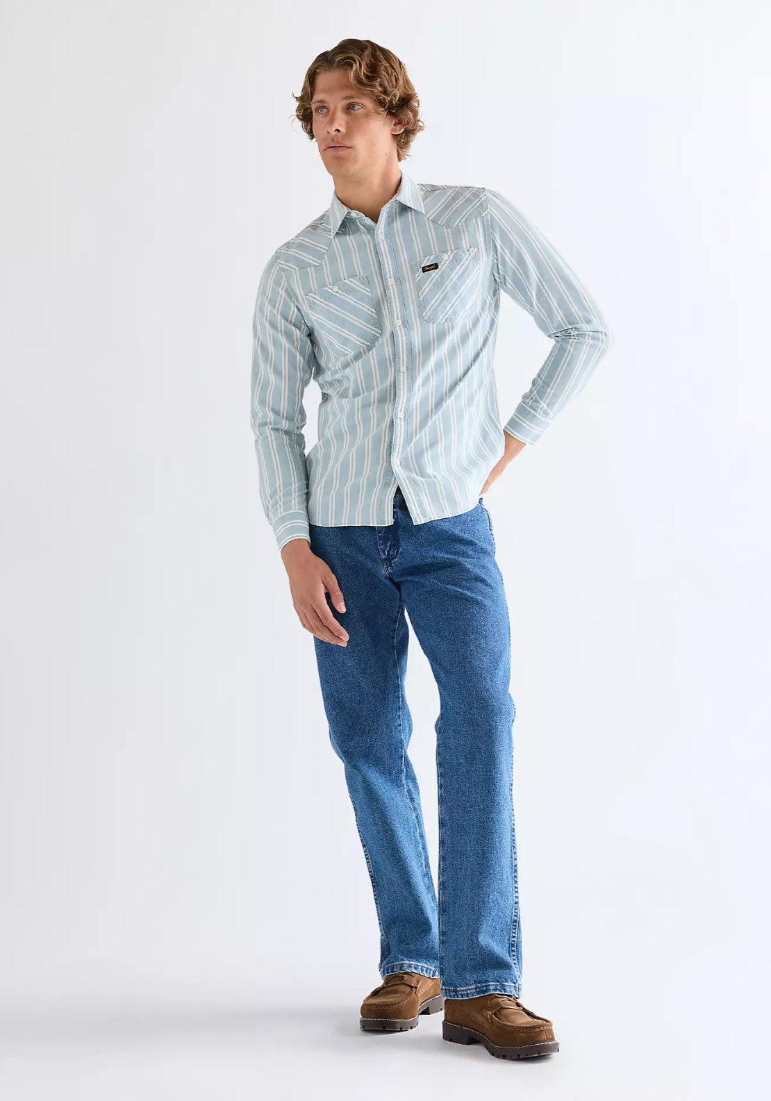 Chambray Shirt - Light Stripe