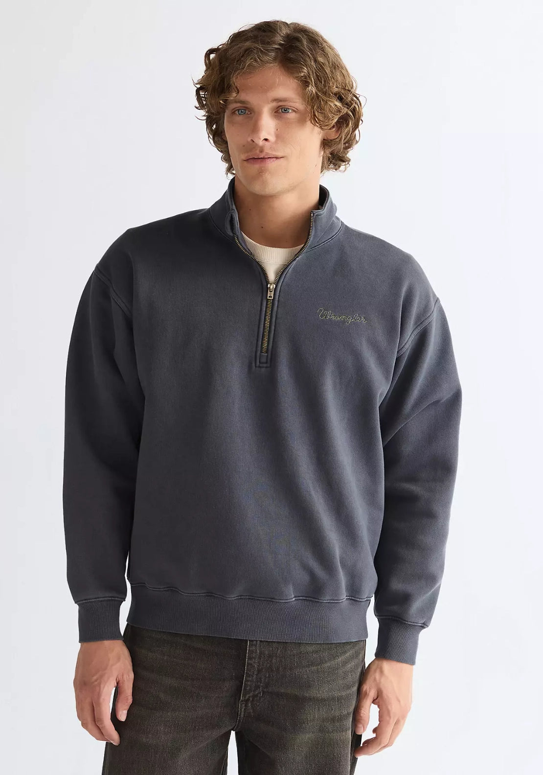 1/4 Zip Sweat - Black