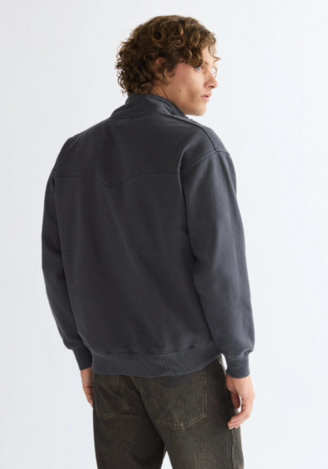1/4 Zip Sweat - Black