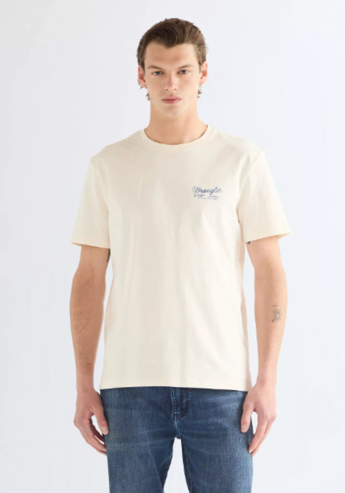 Wrangler Graphic Tee - Egret 1 Shaws Department Stores