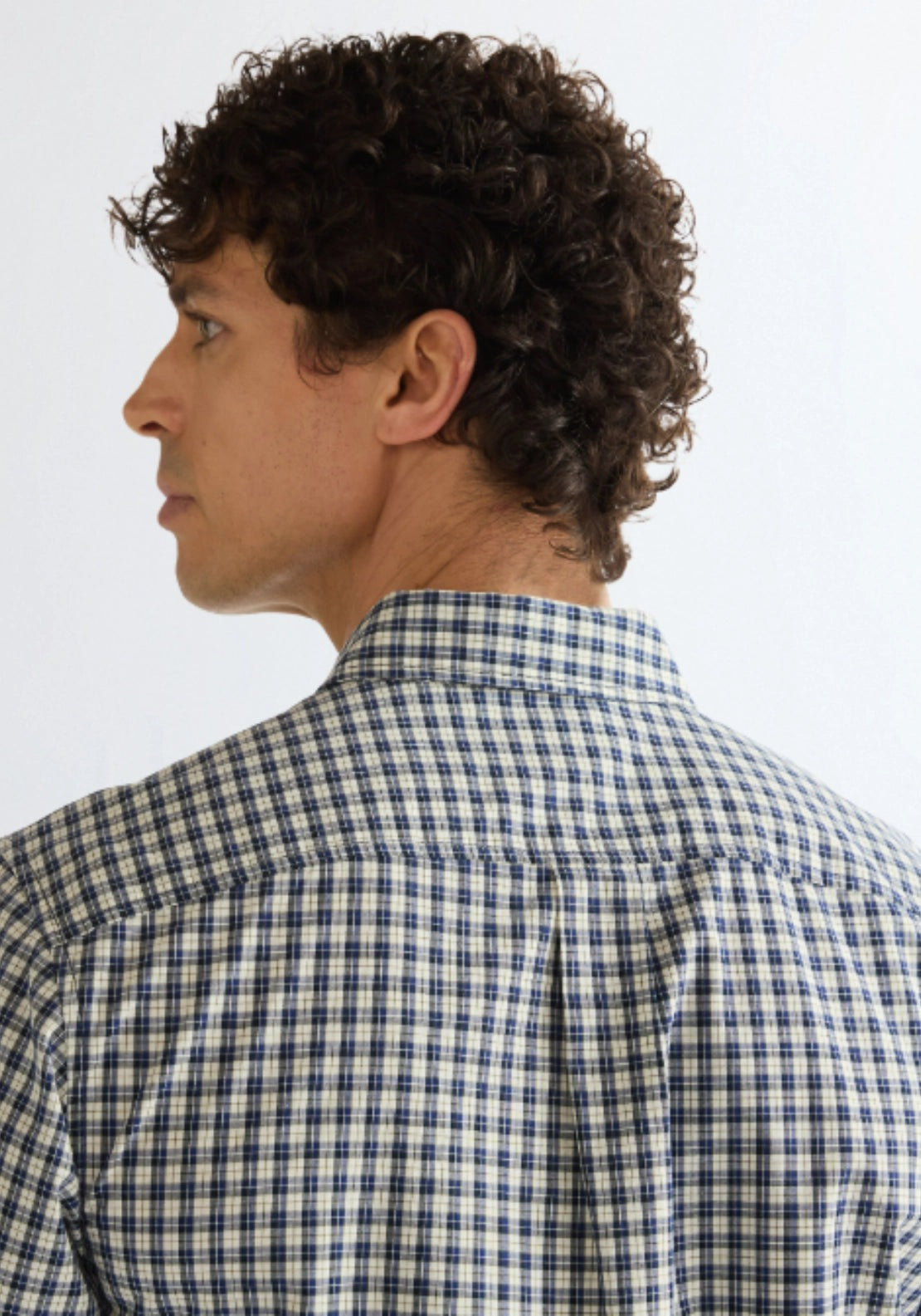 1 Pocket Check Shirt - Blue
