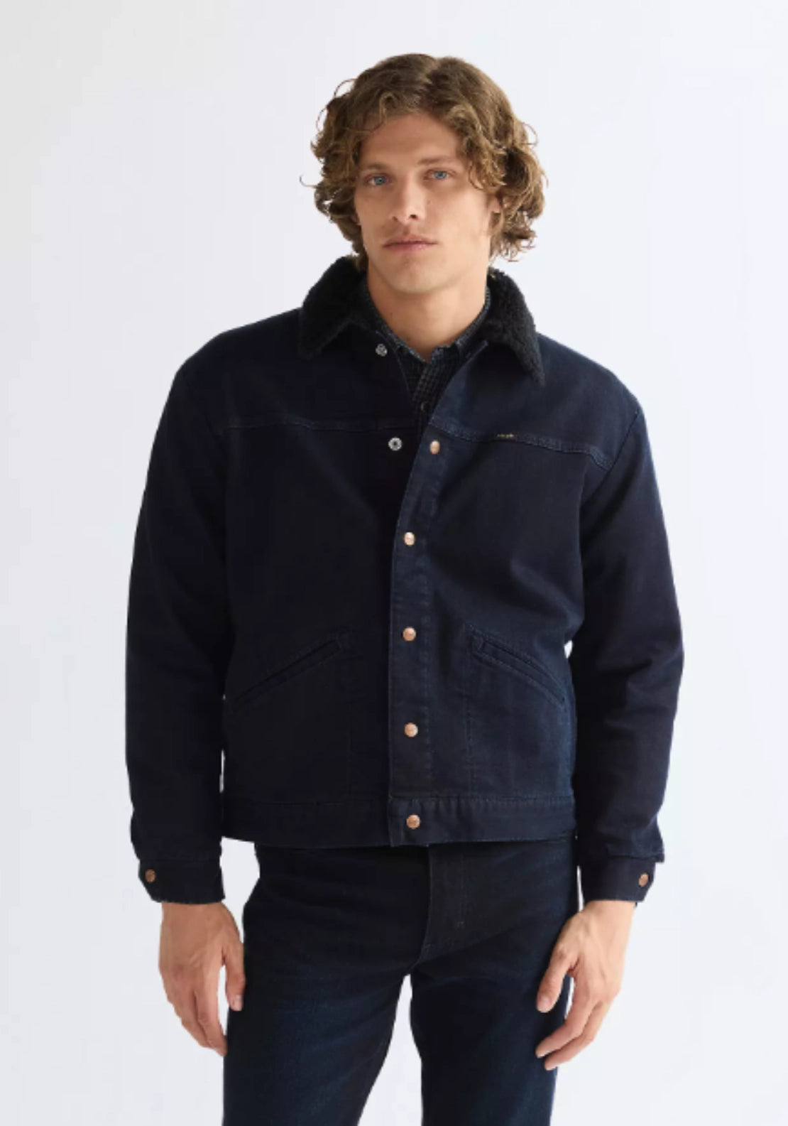 Wrangler Buffalo Trace Short Jacket - Glacier Blue 2 Shaws Department Stores