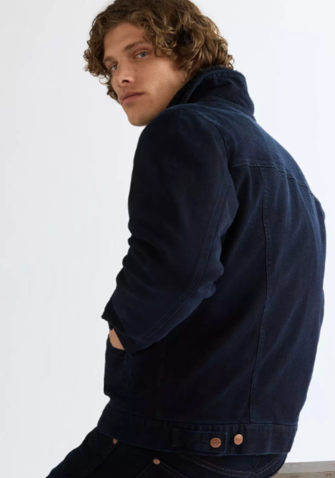 Wrangler Buffalo Trace Short Jacket - Glacier Blue 4 Shaws Department Stores