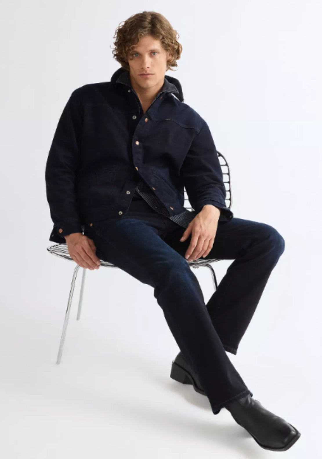 Wrangler Buffalo Trace Short Jacket - Glacier Blue 1 Shaws Department Stores