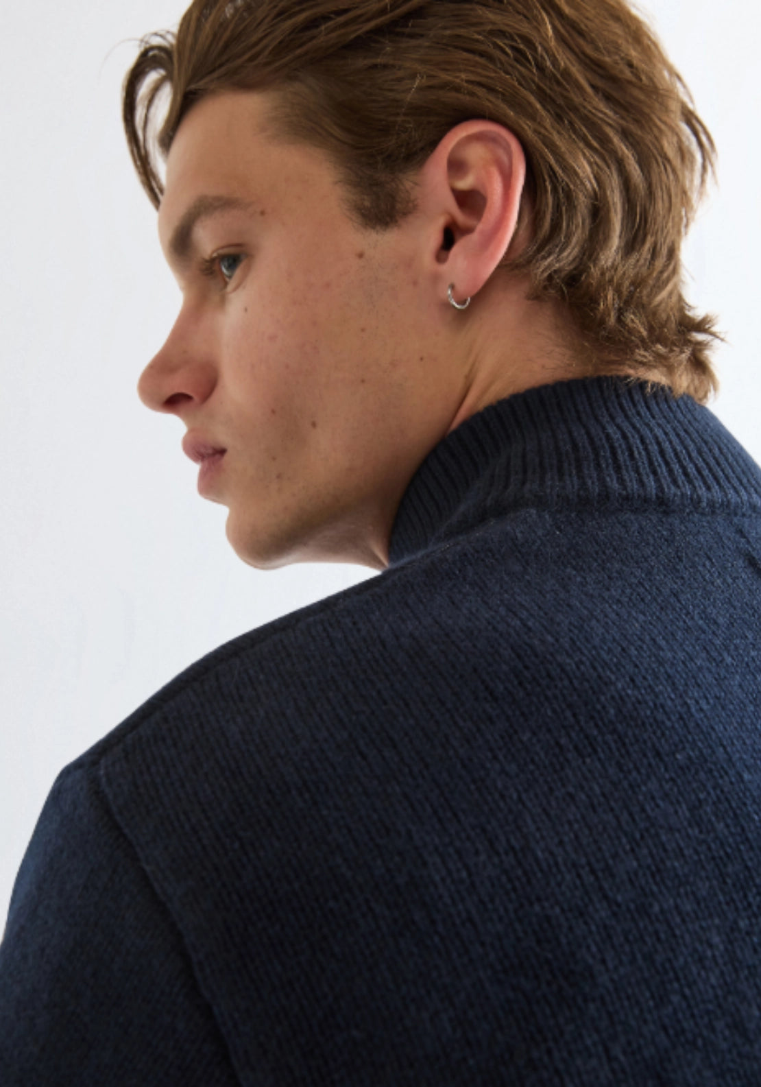 1/4 Zip Knitwear - Dark Sapphire