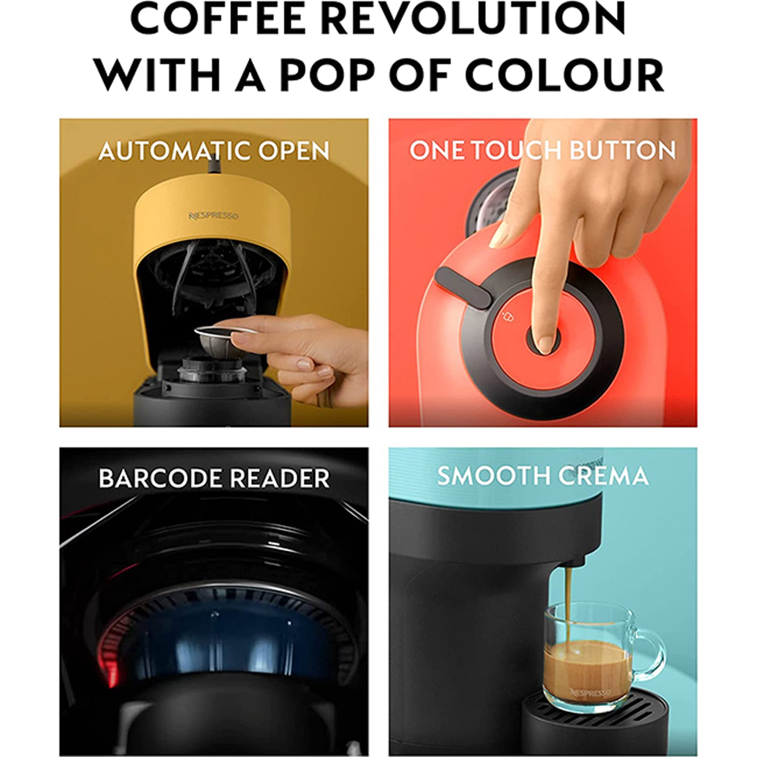 Nespresso Vertuo POP Coffee Machine - Pacific Blue 8 Shaws Department Stores
