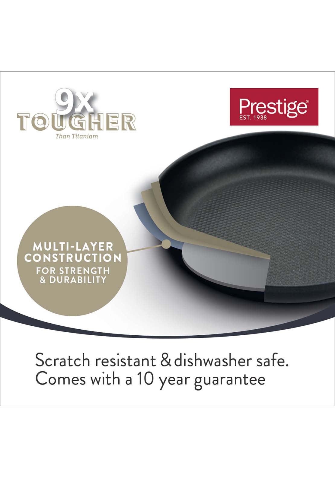 Meyers Prestige 9 x Tougher Aluminium Frypan 21cm 6 Shaws Department Stores