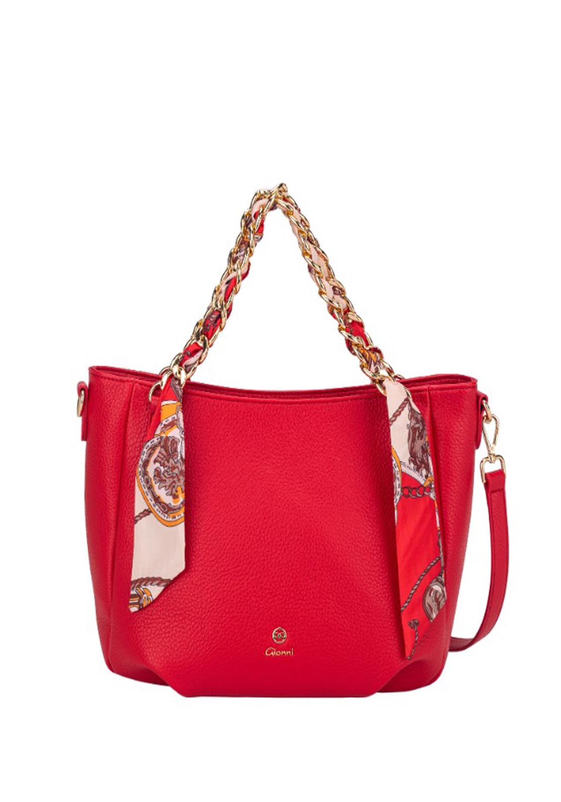 Gionni Seebreeze Tote Bag With Scarf - Red 1 Shaws Department Stores