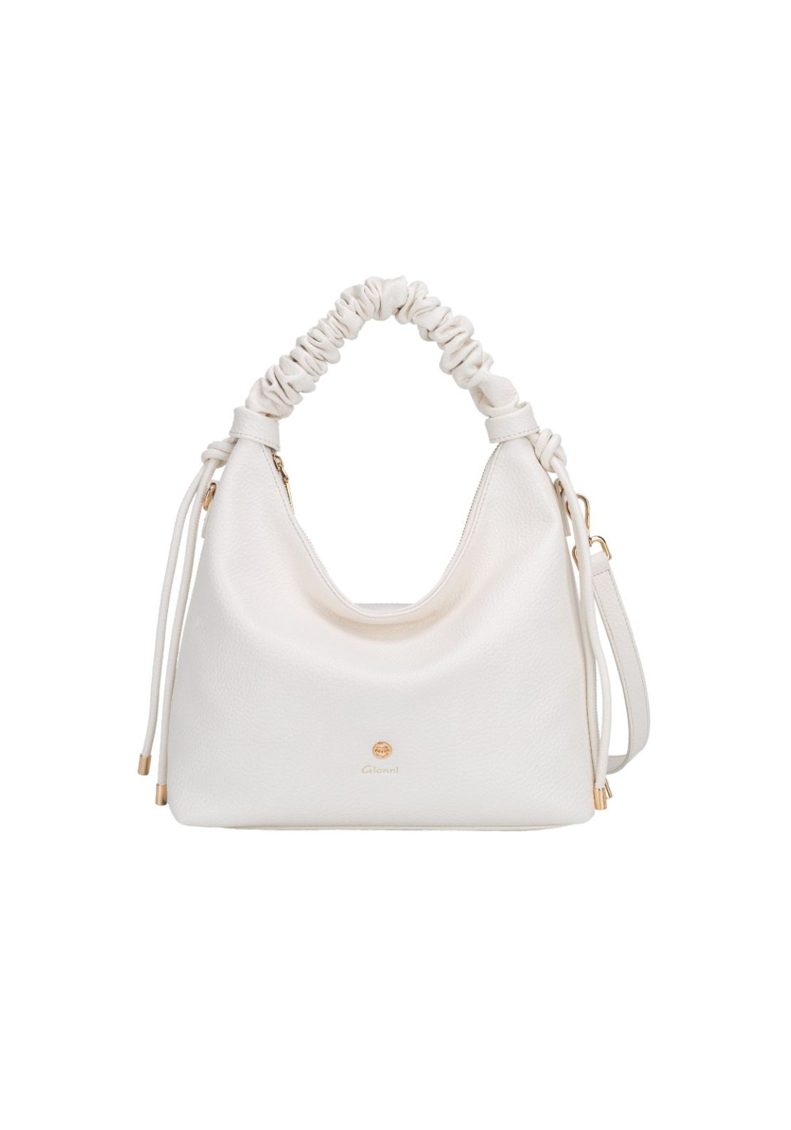 Gionni Kraken Zip Sholder Bag - Beige 1 Shaws Department Stores