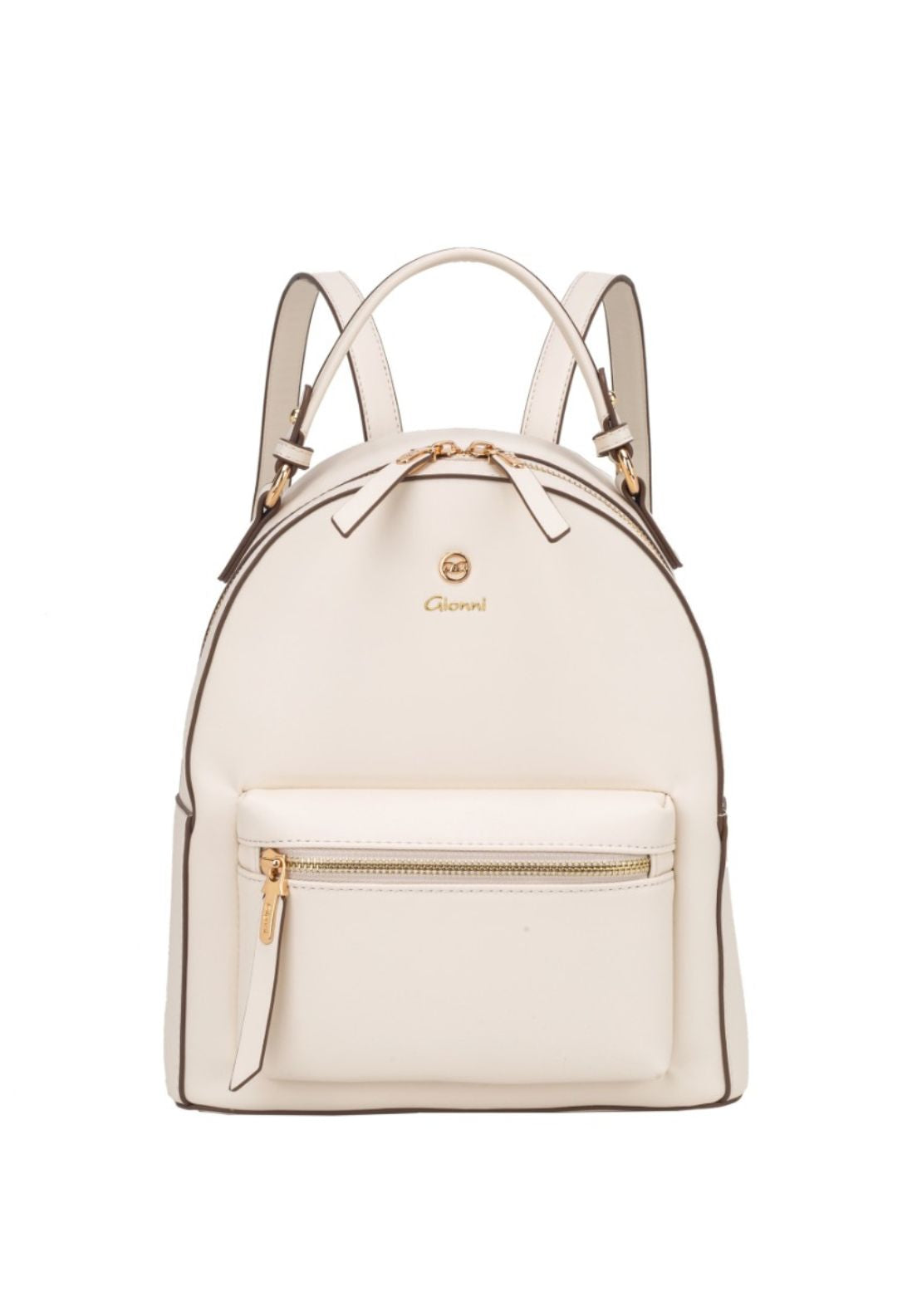 Gionni Siren Backpack With Front Pocket - Beige 1 Shaws Department Stores