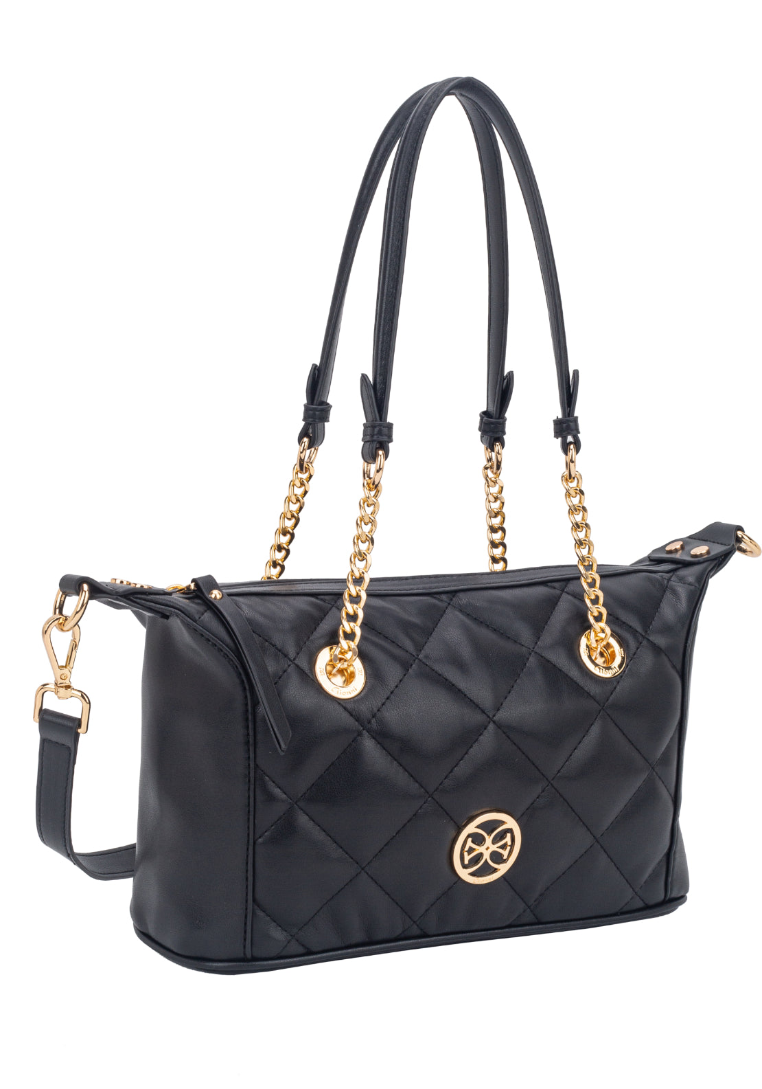 Gionni Diamond Medium Bowling Bag - Black 1 Shaws Department Stores