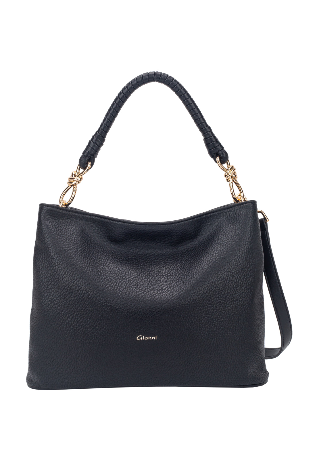 Gionni Topaz Large Hobo Bag - Black 1 Shaws Department Stores
