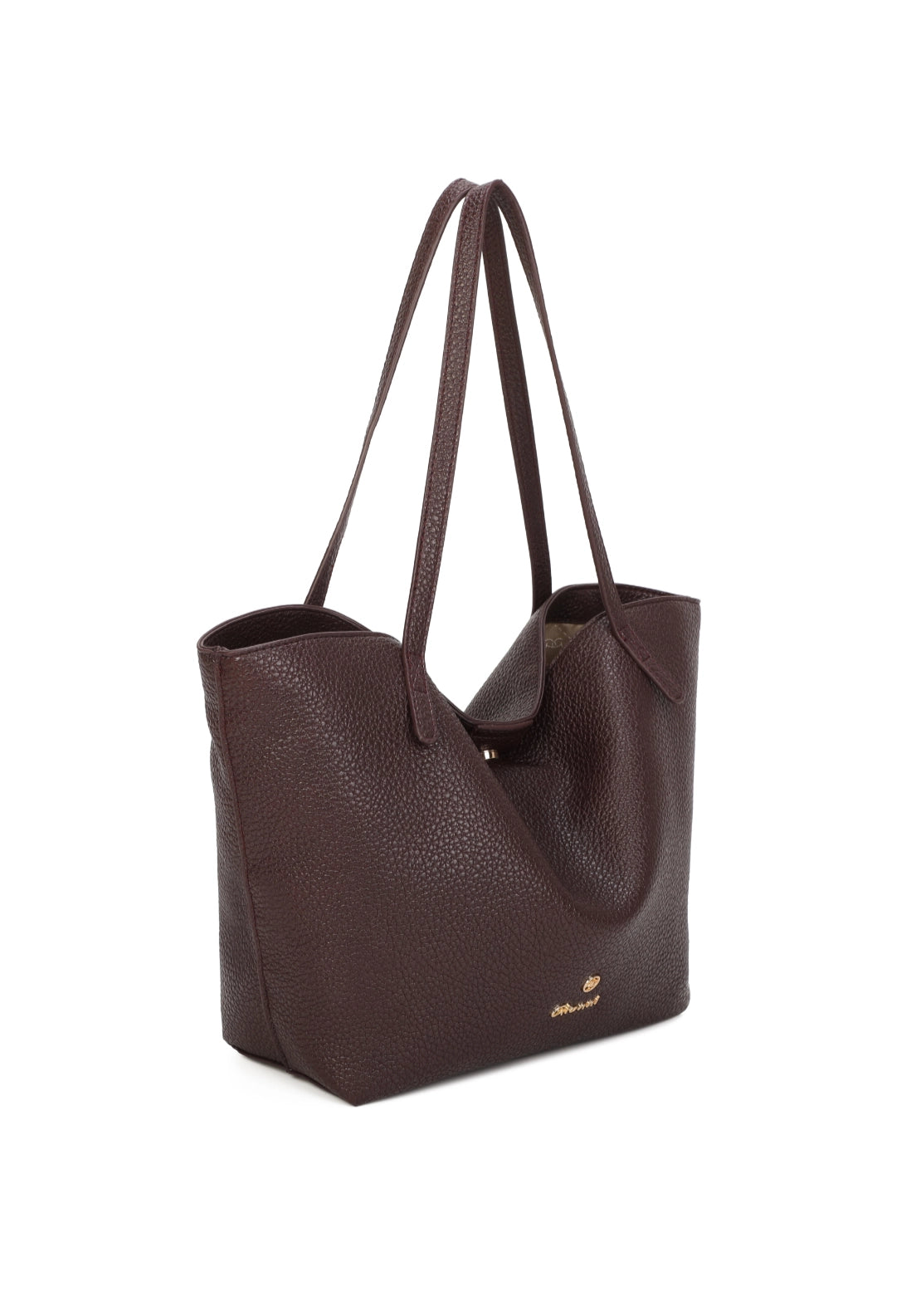 Vanilla East West Shopper Bag - Burgundy