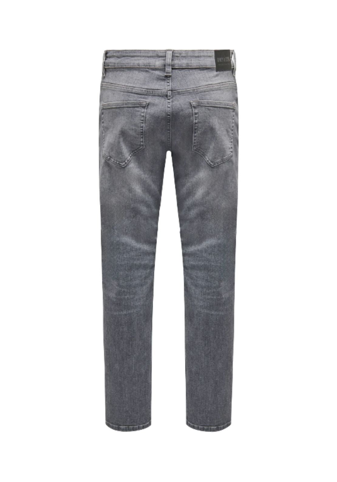 Only &amp; Sons Onsweft Mid Waist Regular Fit Jeans - Medium Grey Denim 6 Shaws Department Stores