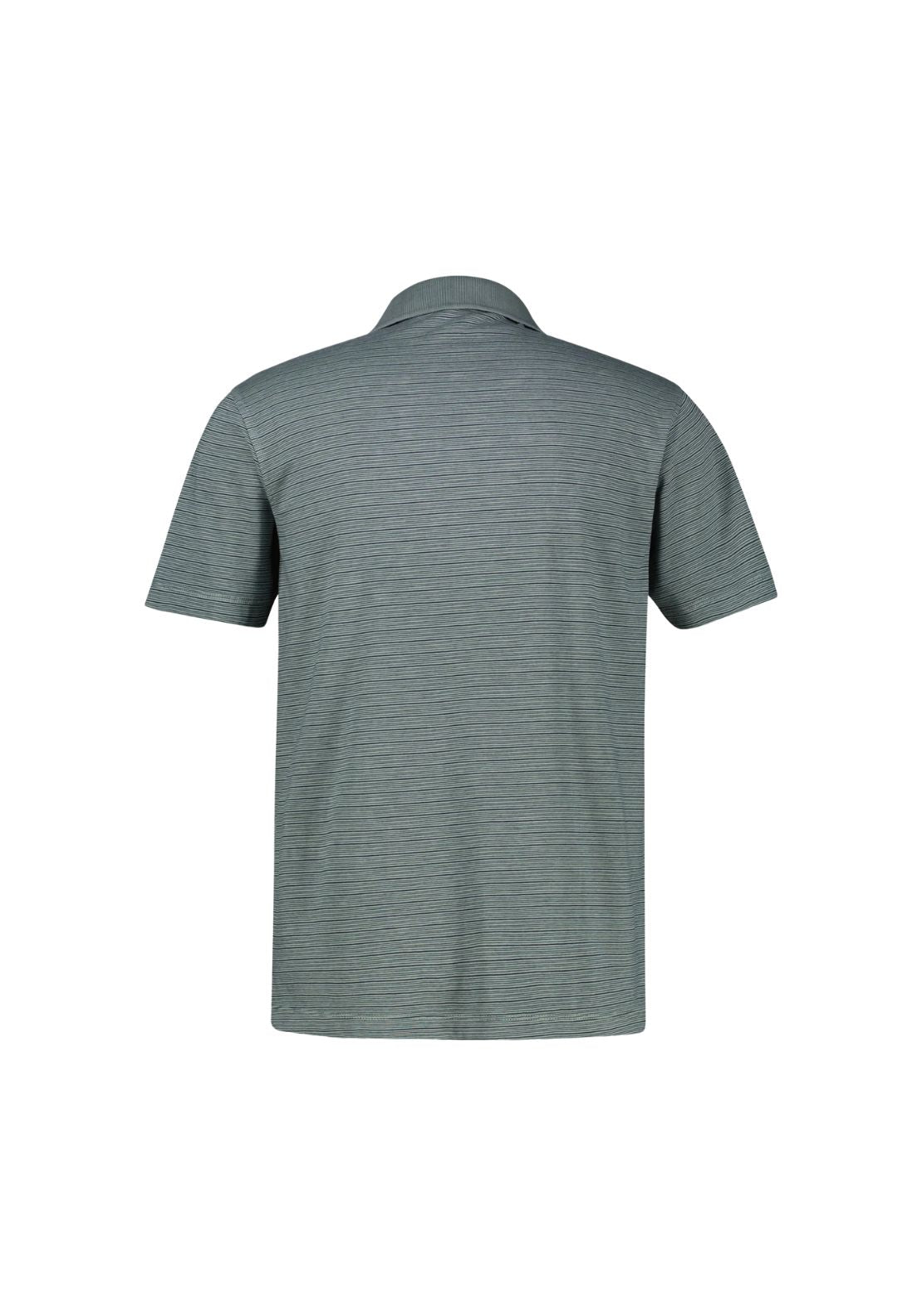 Lerros Classic Short Sleeve Polo Shirt - Storm Grey 6 Shaws Department Stores