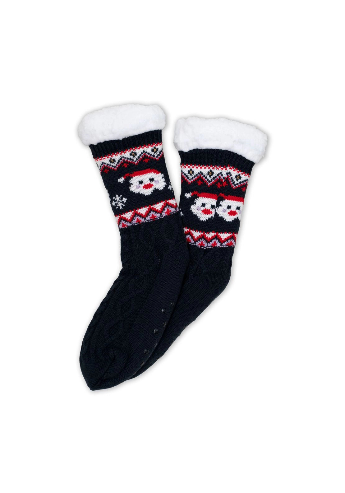 Passion Accessories Christmas Snuggle Socks - Argyle Navy 1 Shaws Department Stores