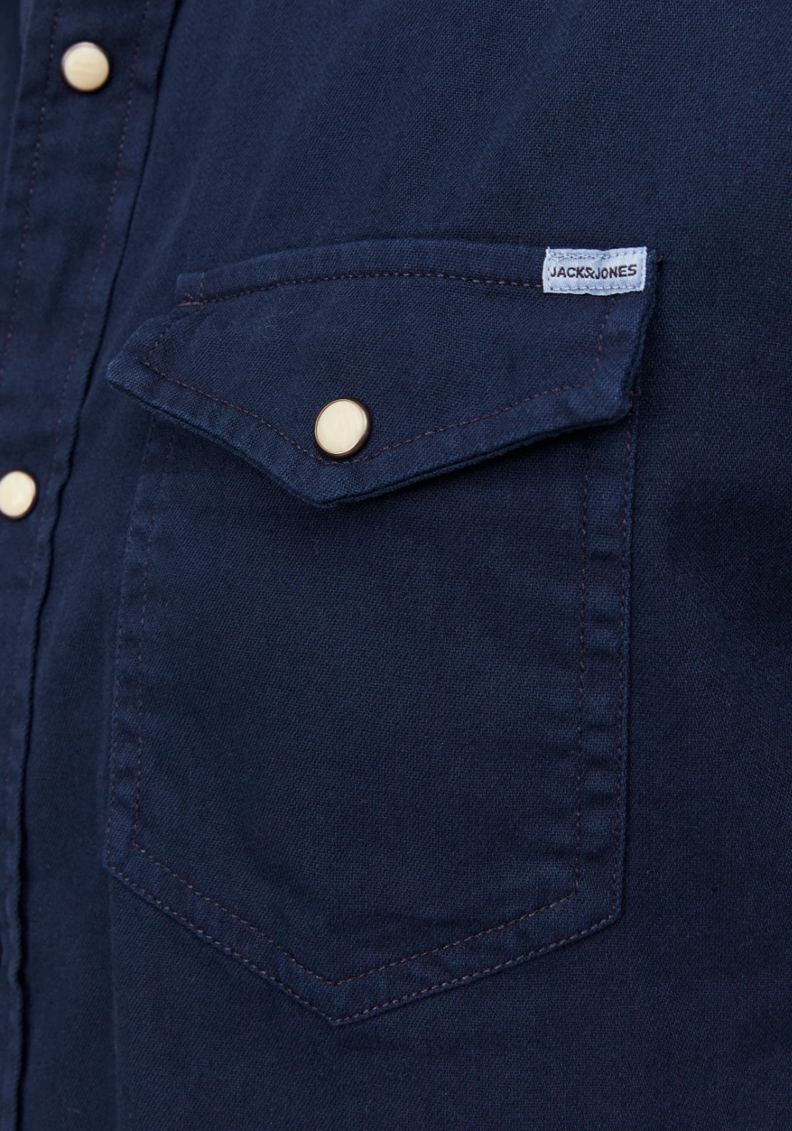 Jack &amp; Jones Denim Shirt - Navy 4 Shaws Department Stores