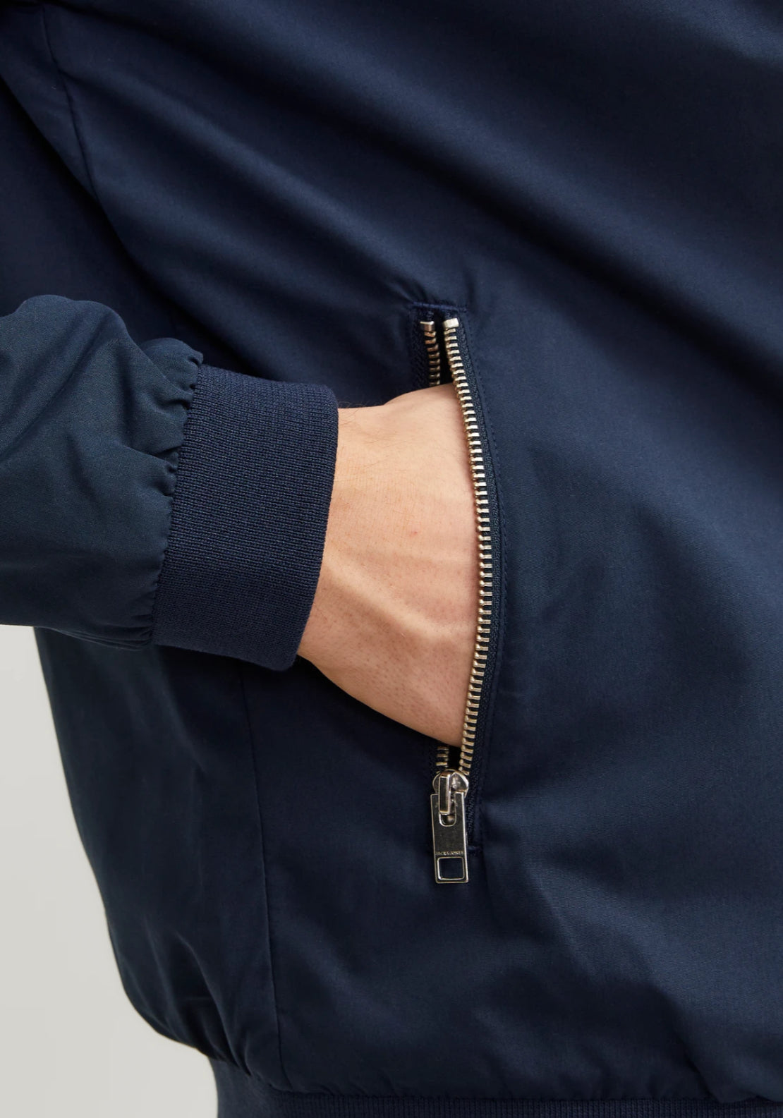 Jack &amp; Jones Bomber Jacket - Blue 4 Shaws Department Stores