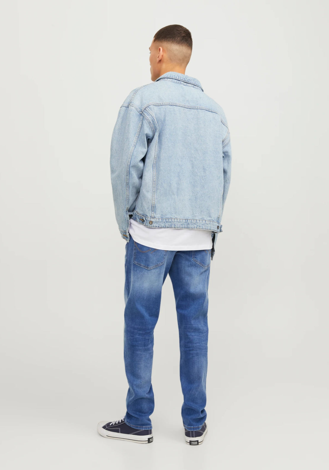 Jack &amp; Jones Mike Tapered Fit Jeans - Blue 2 Shaws Department Stores