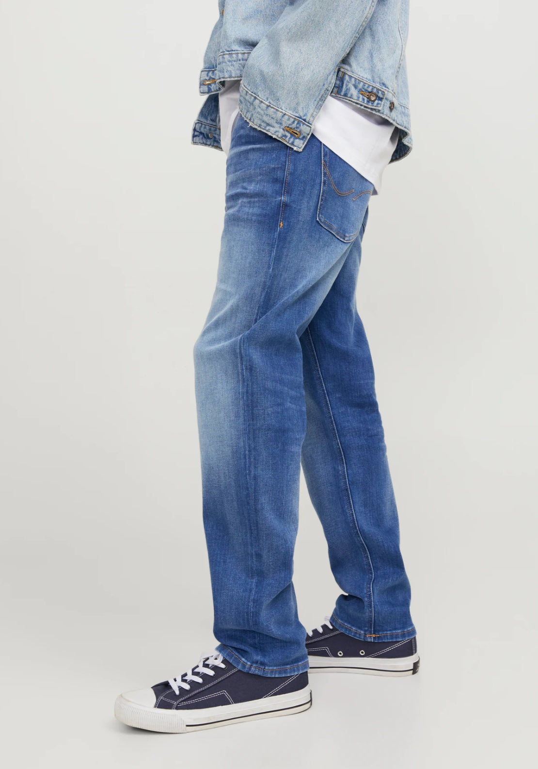 Jack &amp; Jones Mike Tapered Fit Jeans - Blue 3 Shaws Department Stores