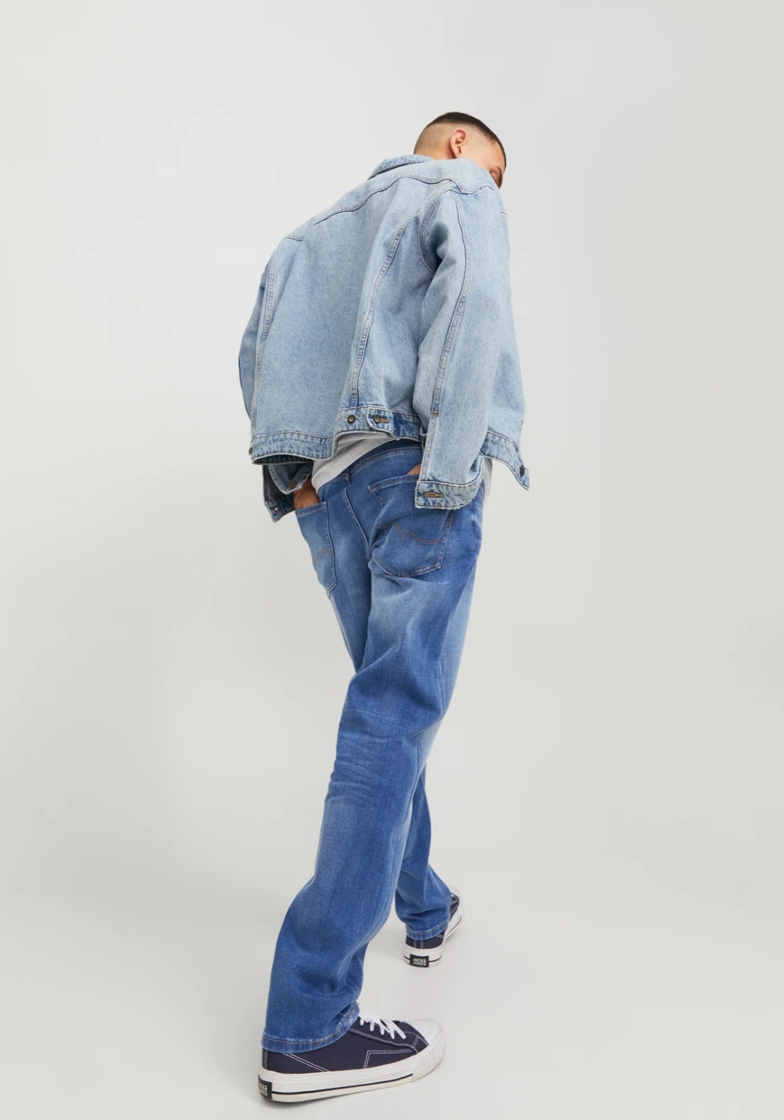 Jack &amp; Jones Mike Tapered Fit Jeans - Blue 6 Shaws Department Stores
