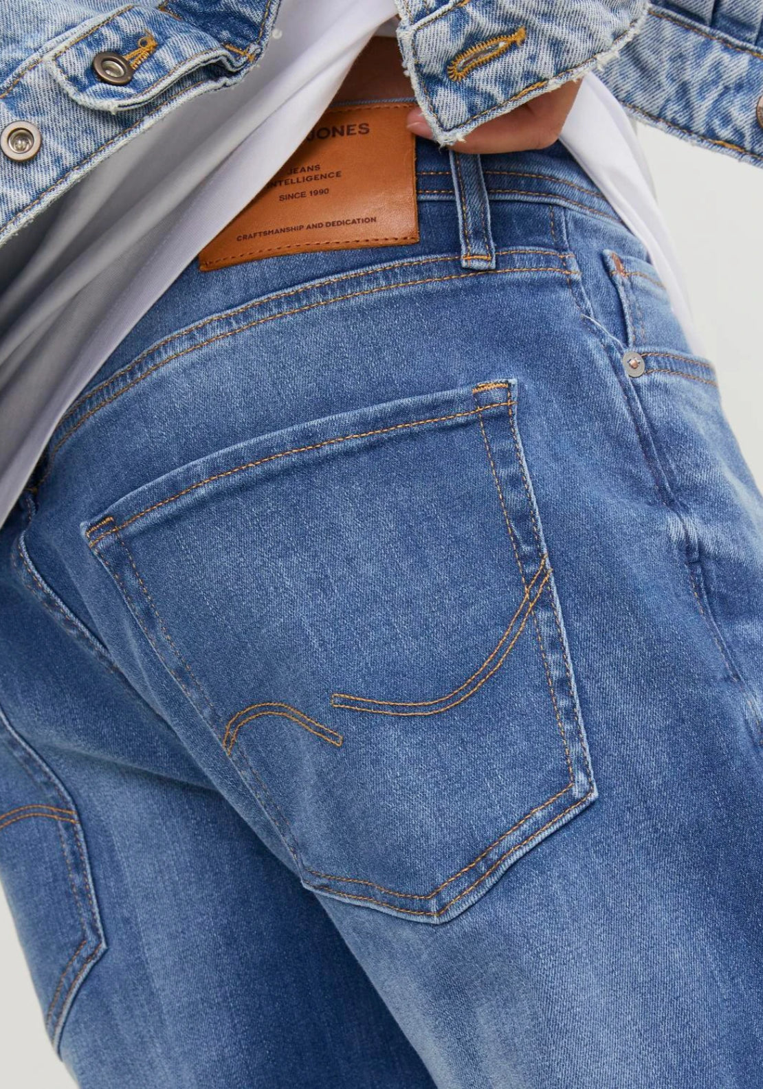 Jack &amp; Jones Mike Tapered Fit Jeans - Blue 4 Shaws Department Stores