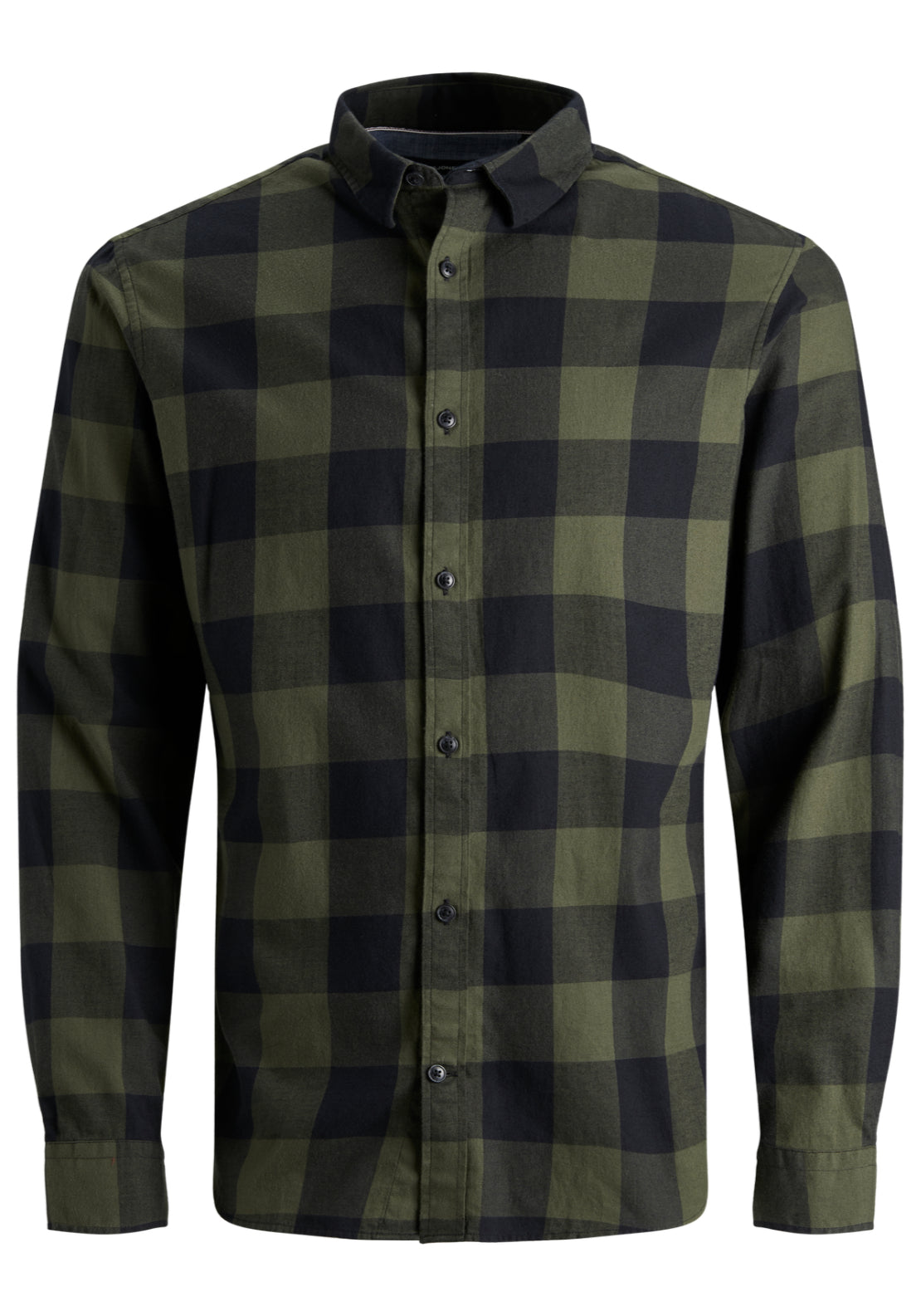 Jack &amp; Jones Slim Fit Check Shirt - Green 7 Shaws Department Stores