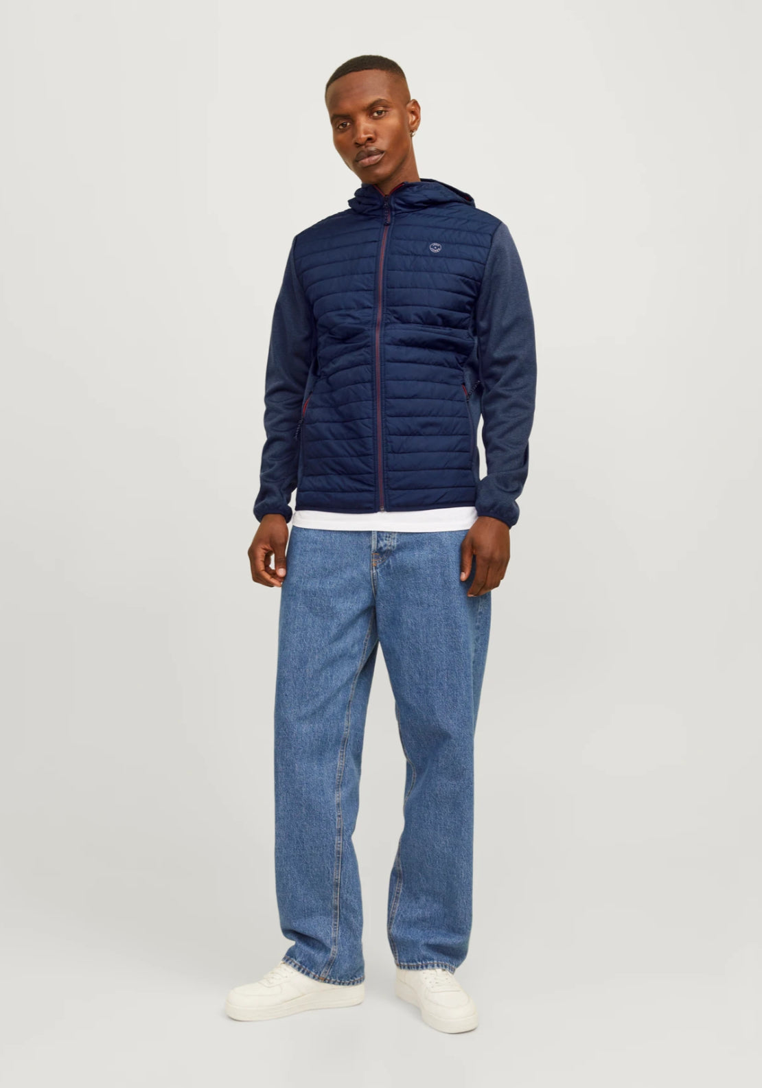 Jack &amp; Jones Hybrid Jacket - Blue 4 Shaws Department Stores