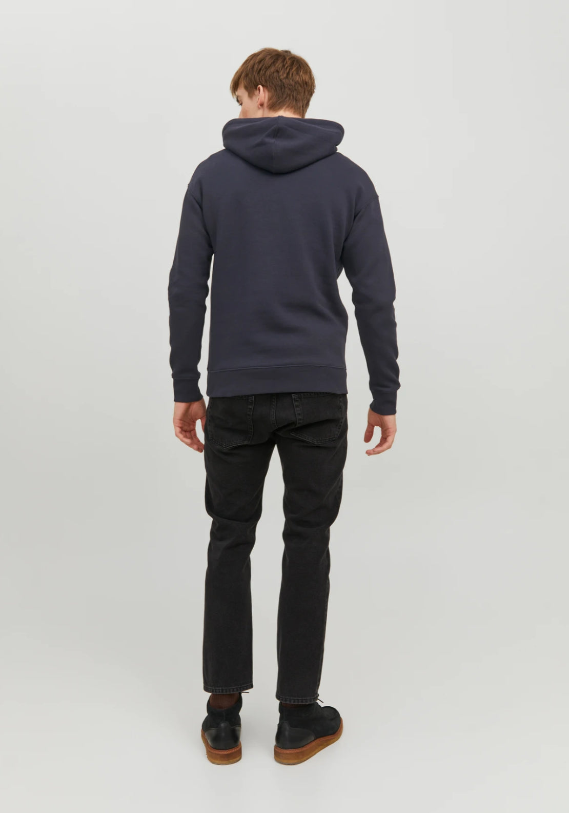 Jack &amp; Jones Logo Hoodie - Navy 2 Shaws Department Stores