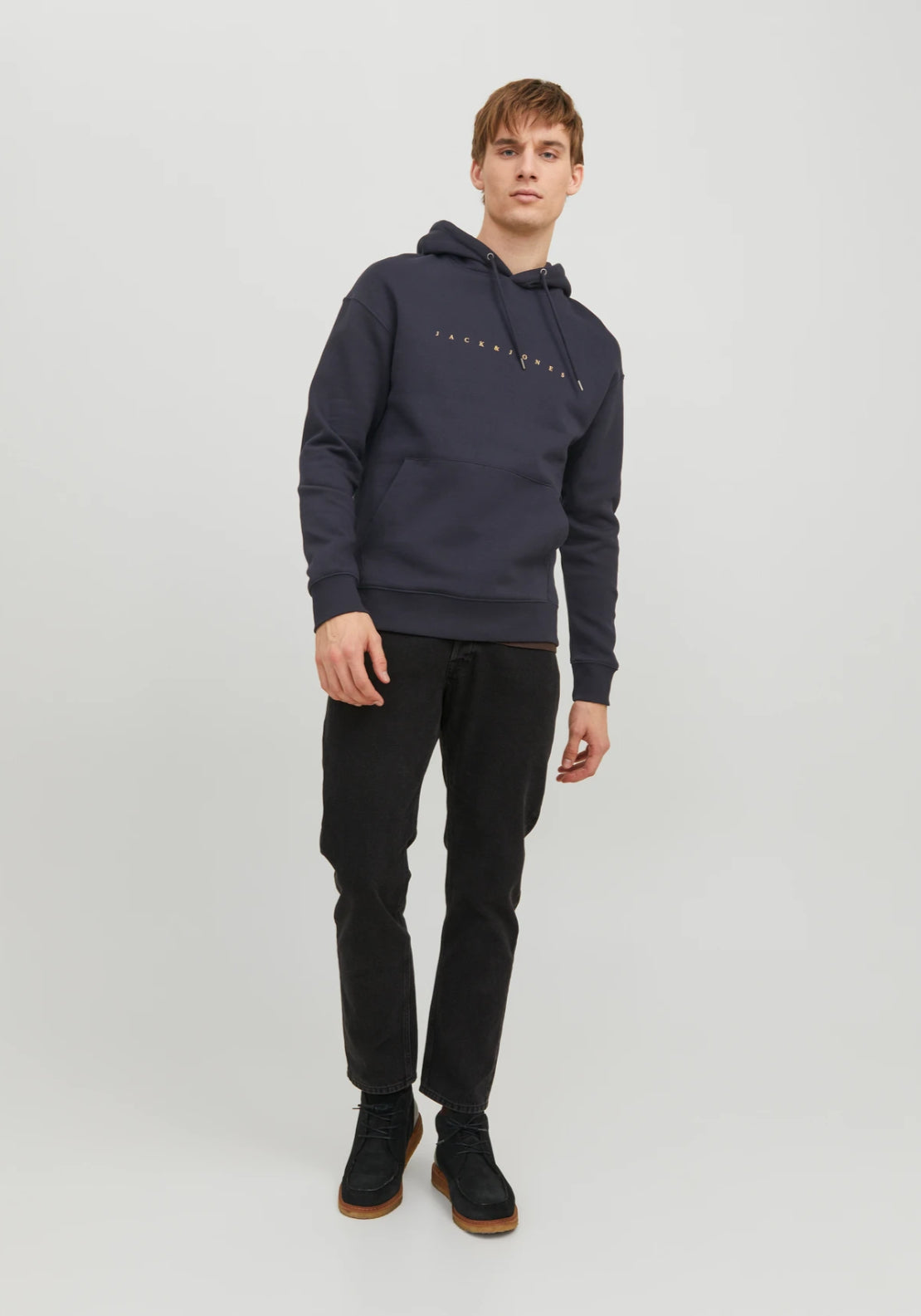 Jack &amp; Jones Logo Hoodie - Navy 5 Shaws Department Stores