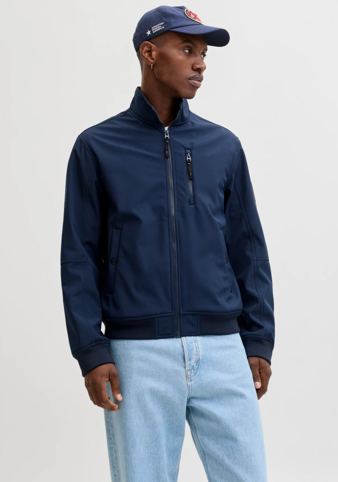 Jack &amp; Jones Softshell Jacket - Blue 1 Shaws Department Stores