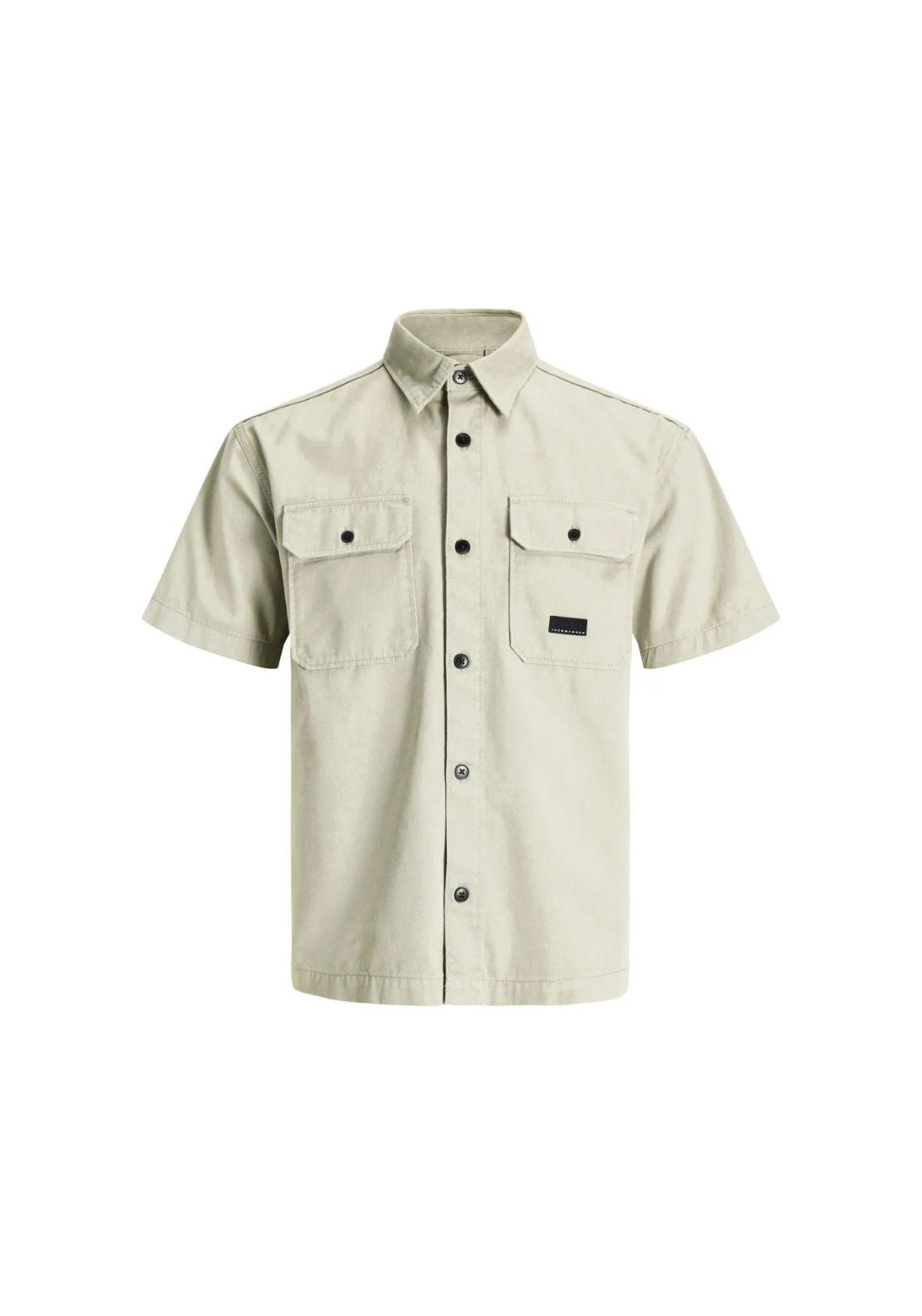 Jack &amp; Jones Short sleeve Classic Fusion Shirt - Moonbeam 3 Shaws Department Stores