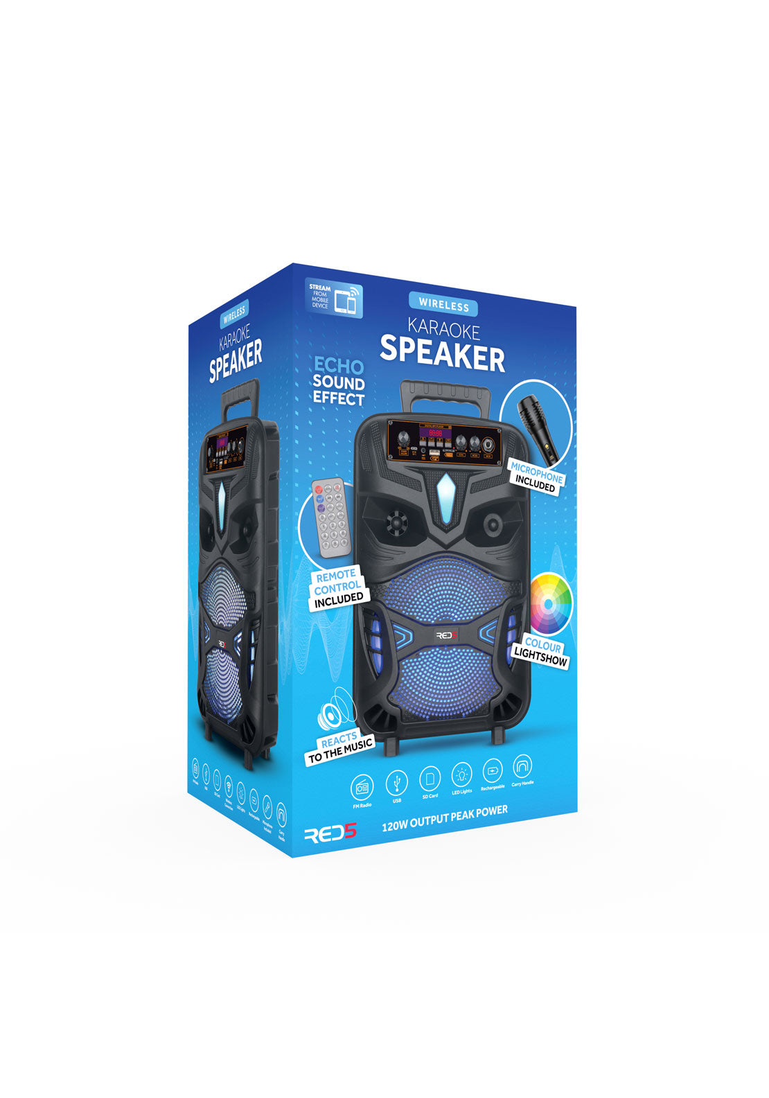 The Home Collection Wireless Karaoke Speaker With Mic - Black 4 Shaws Department Stores