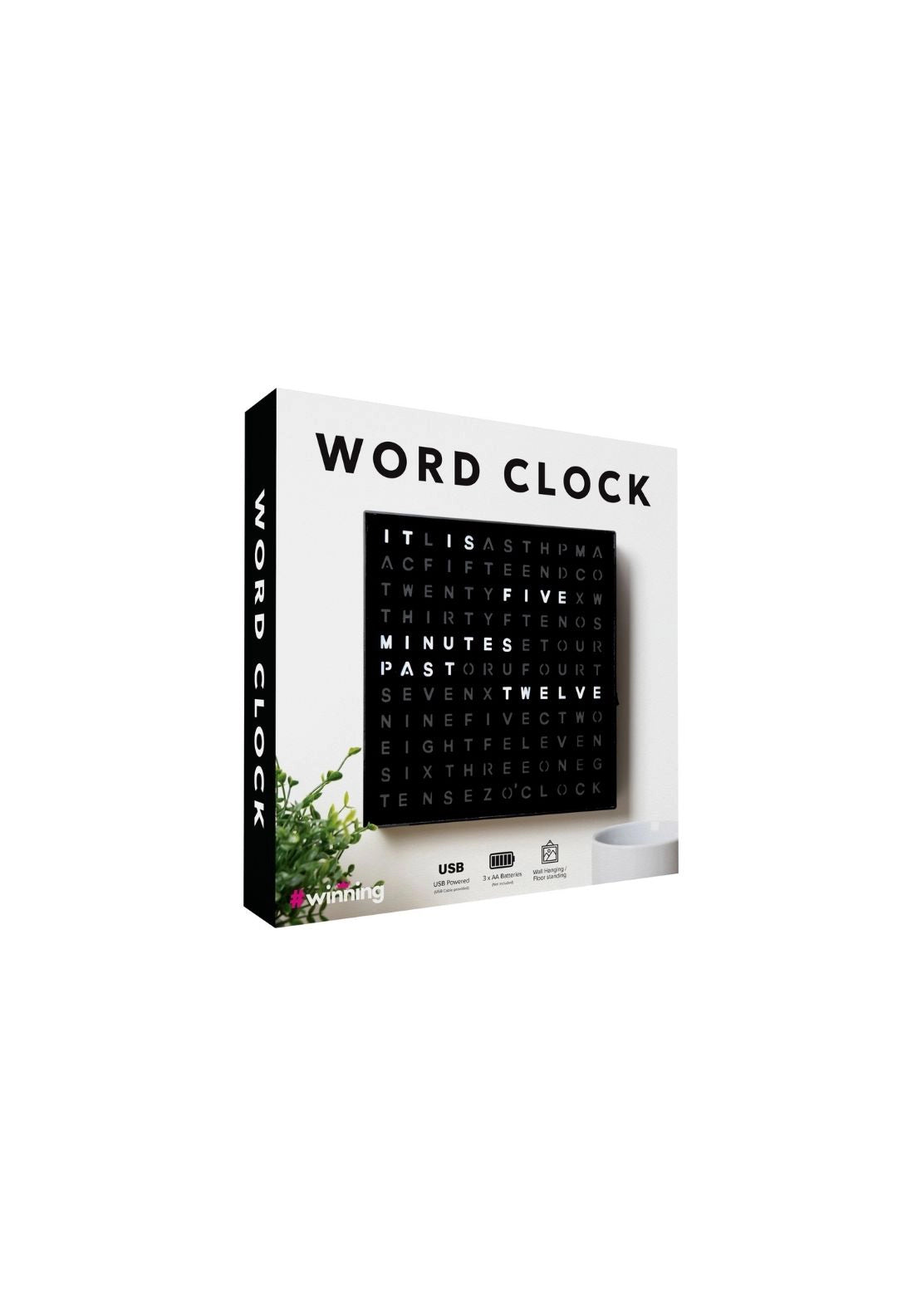 LED Word Clock - Black
