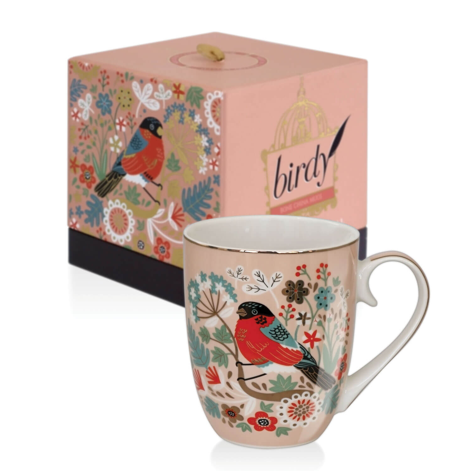 Tipperary Crystal Birdy Bullfinch Mug &amp; Gift Box 1 Shaws Department Stores