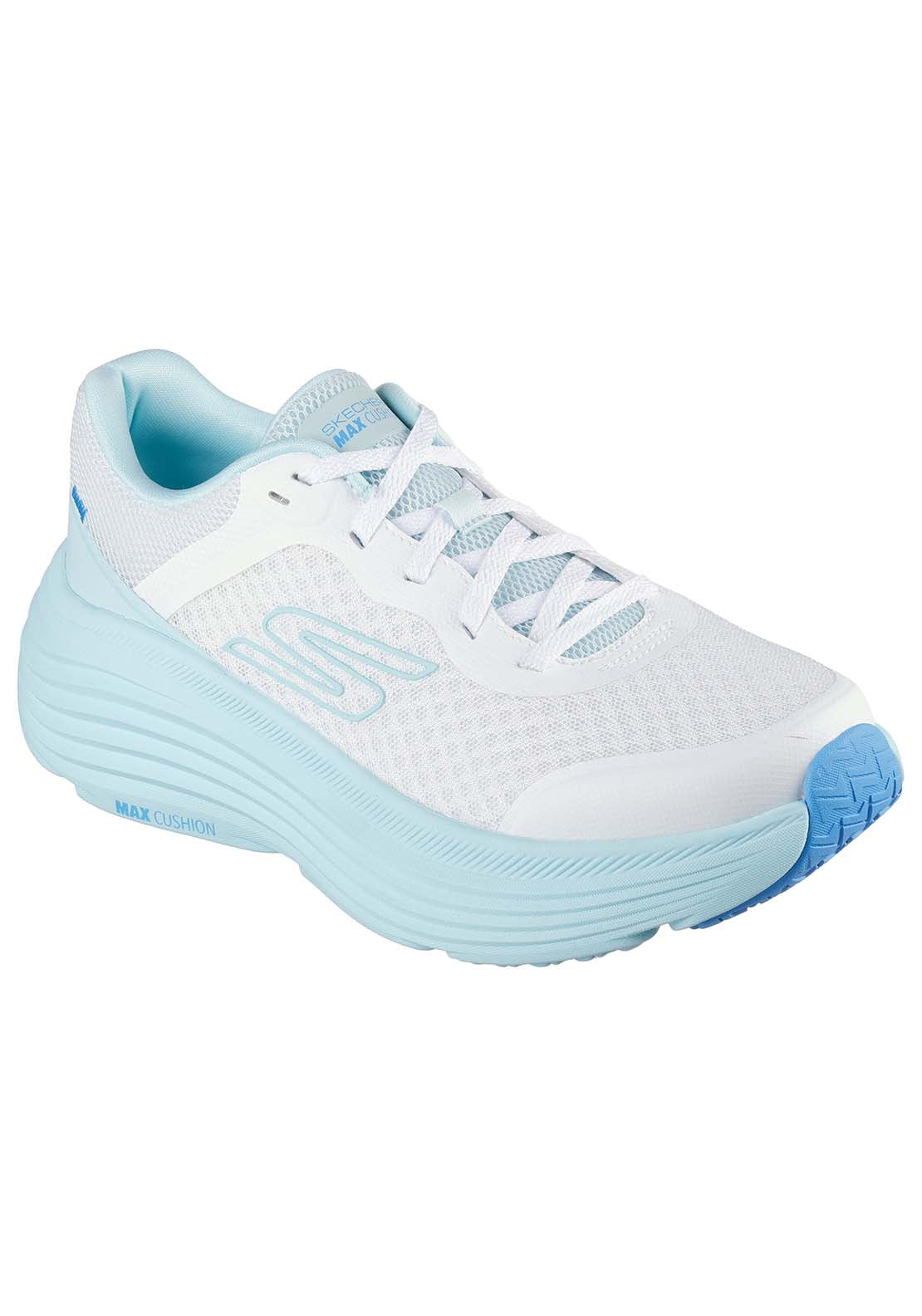 Skechers Max Cushioning Endeavour - White Blue 1 Shaws Department Stores