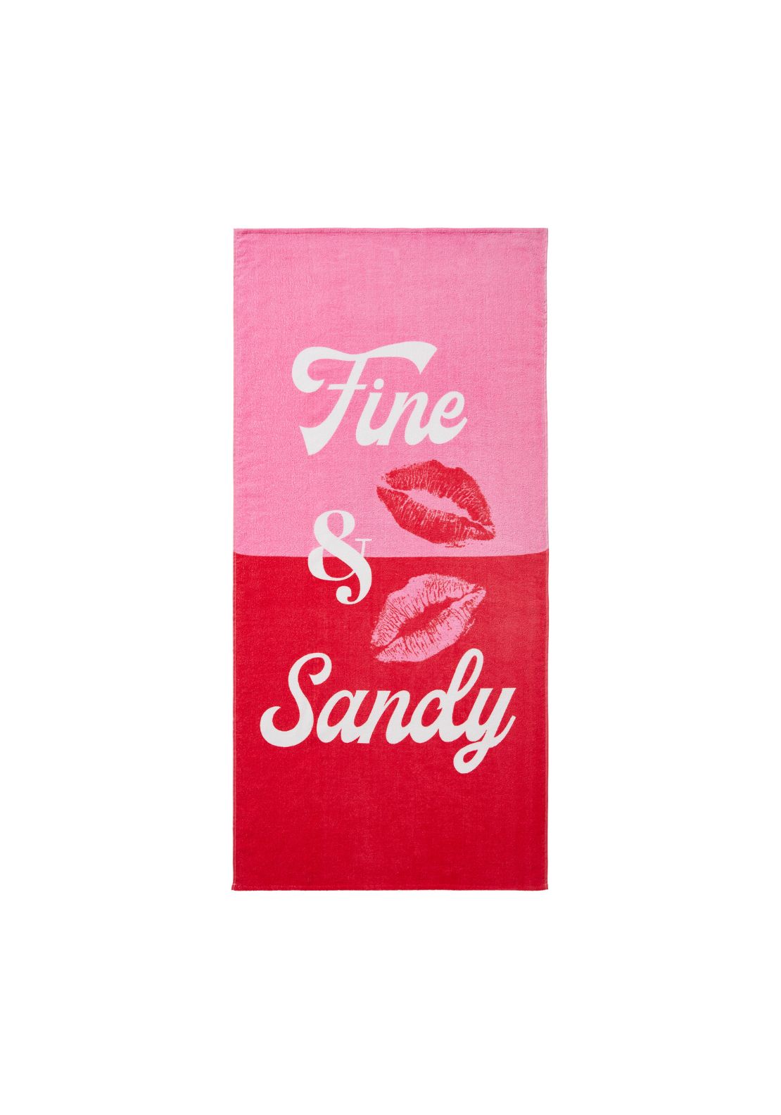 Sassy B Fine &amp; Sandy Cotton Beach Towel - Pink 1 Shaws Department Stores