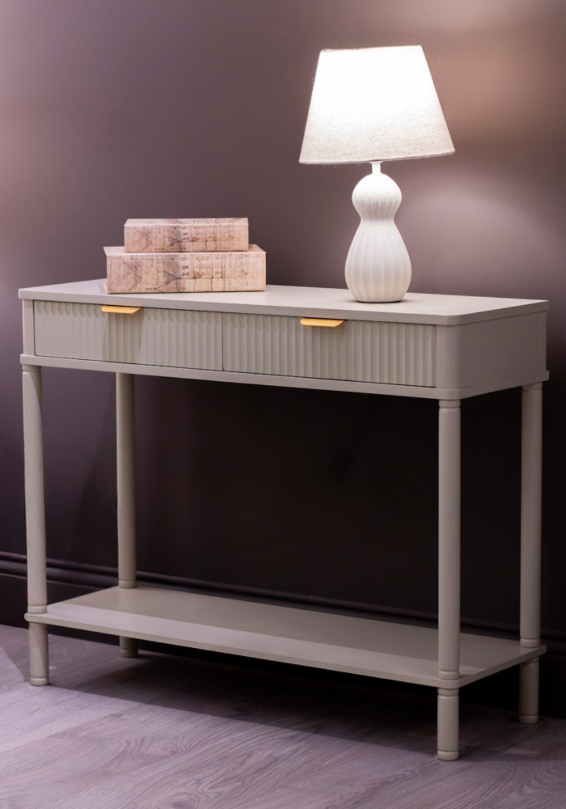 The Home Collection One Drawer Side Table - Cream 1 Shaws Department Stores