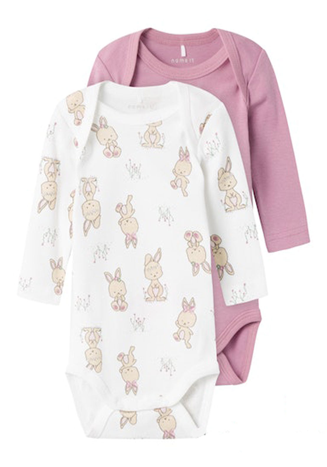 Name It 2 Pack Long Sleeve Rabbit Bodysuit 1 Shaws Department Stores