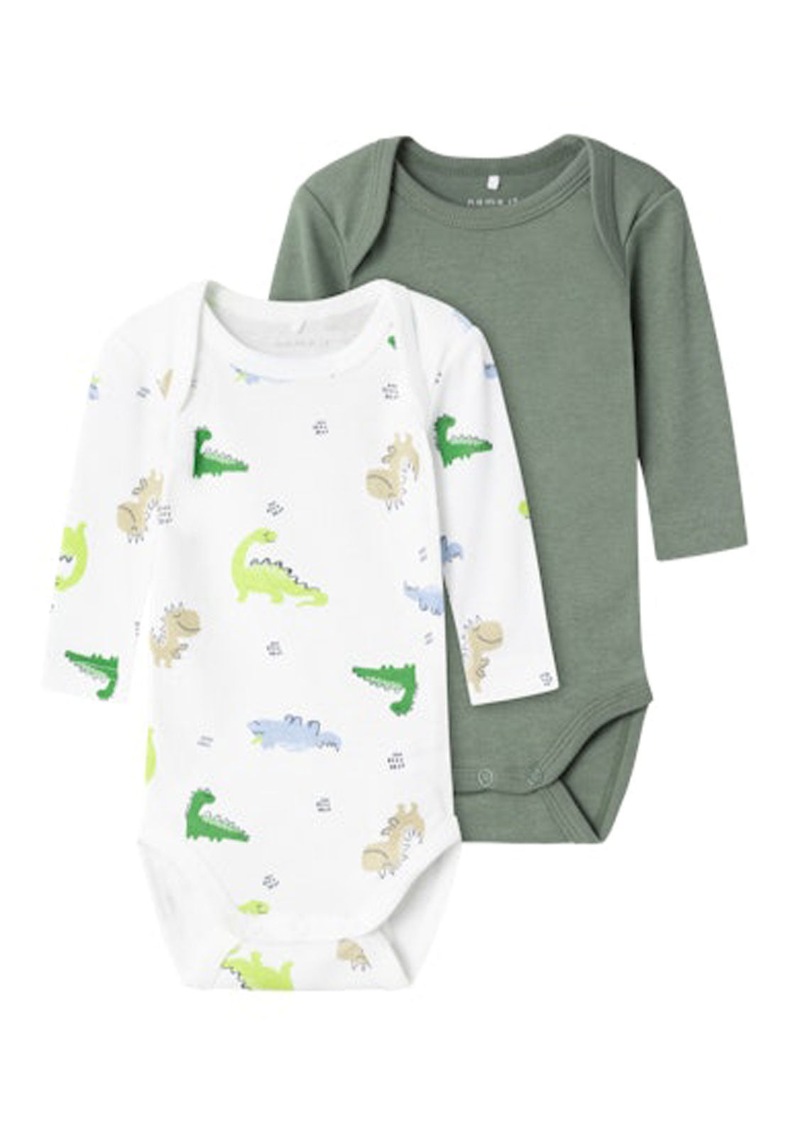 Name It 2 Pack Long Sleeve Dino Bodysuit 1 Shaws Department Stores