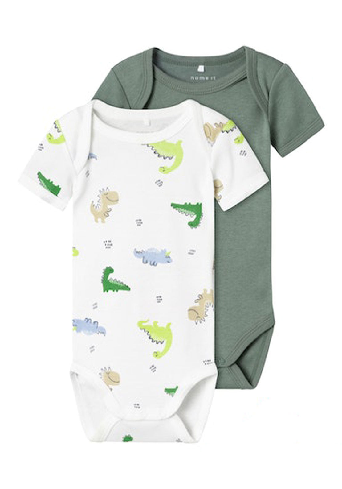 Name It 2 Pack Short Sleeve Dino Bodysuit 1 Shaws Department Stores