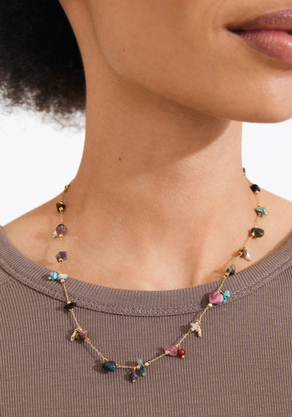 Here Gold Plated Necklace - Gold/multi