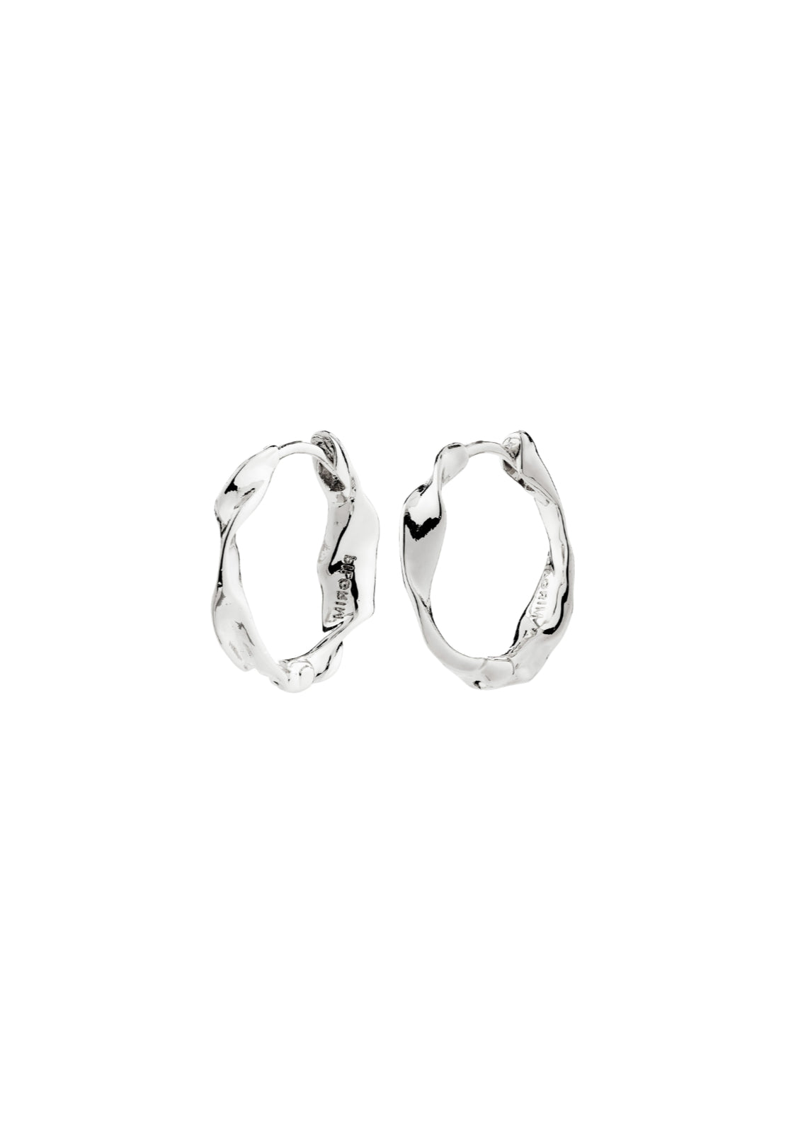 Here Silver Plated Hoop Earrings - Silver