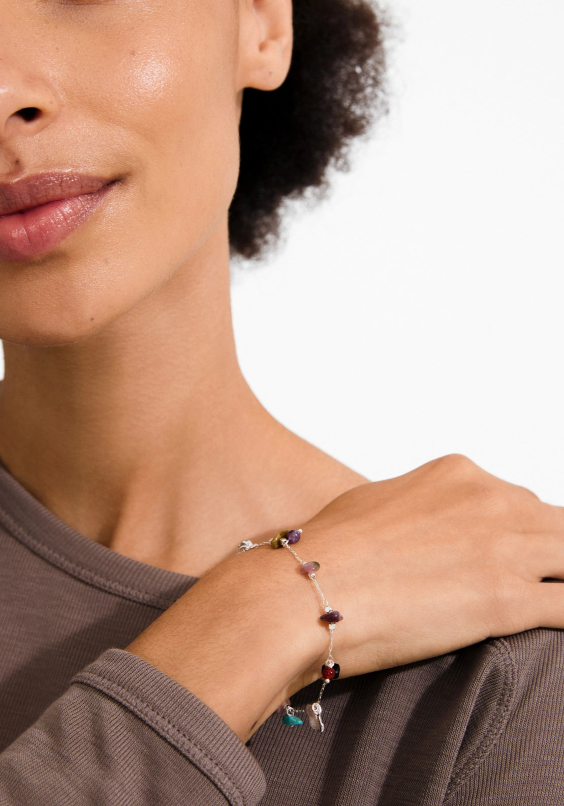 Here Silver Plated Bracelet - Silver/multi