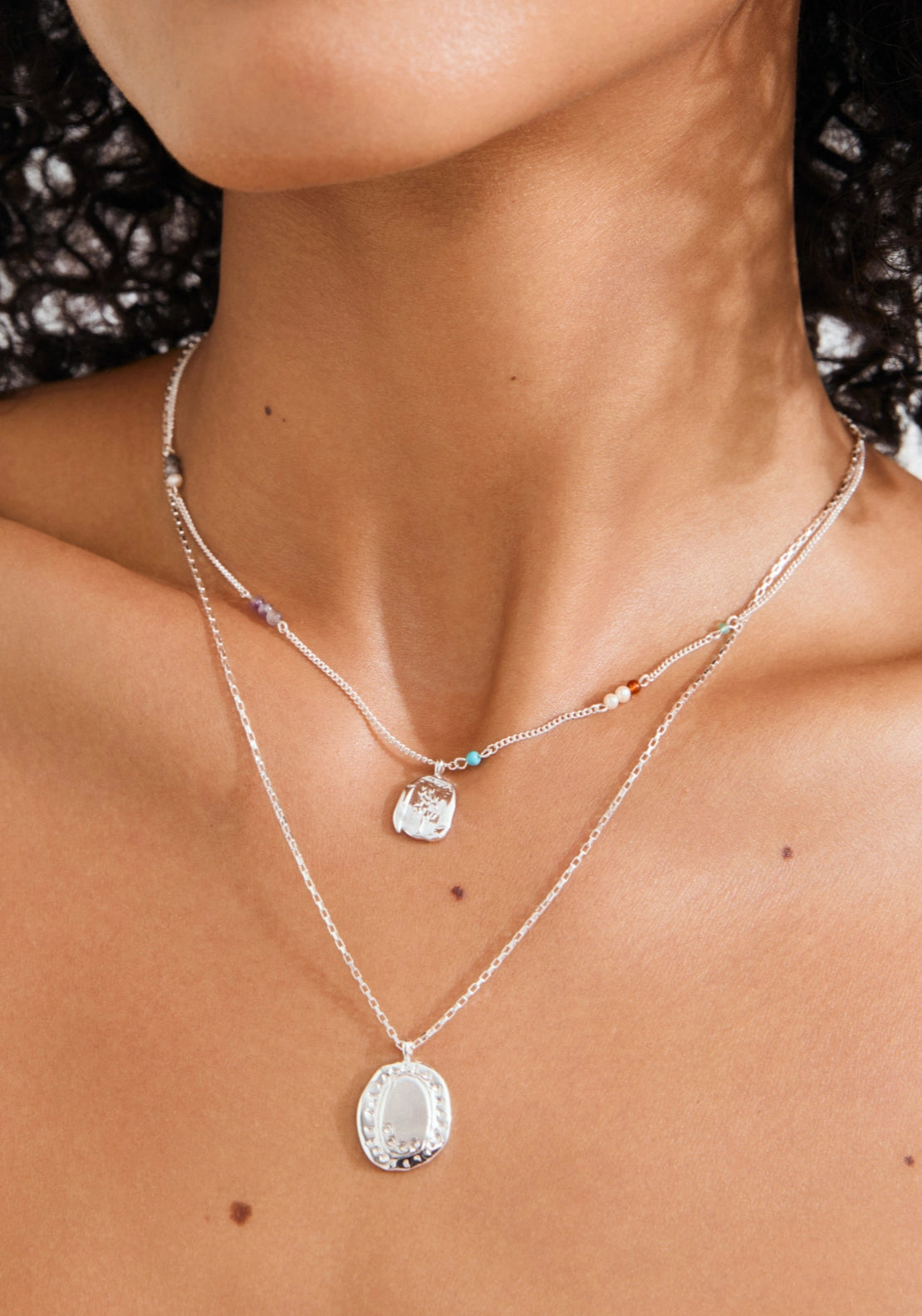 Here Silver Plated Necklace - Silver