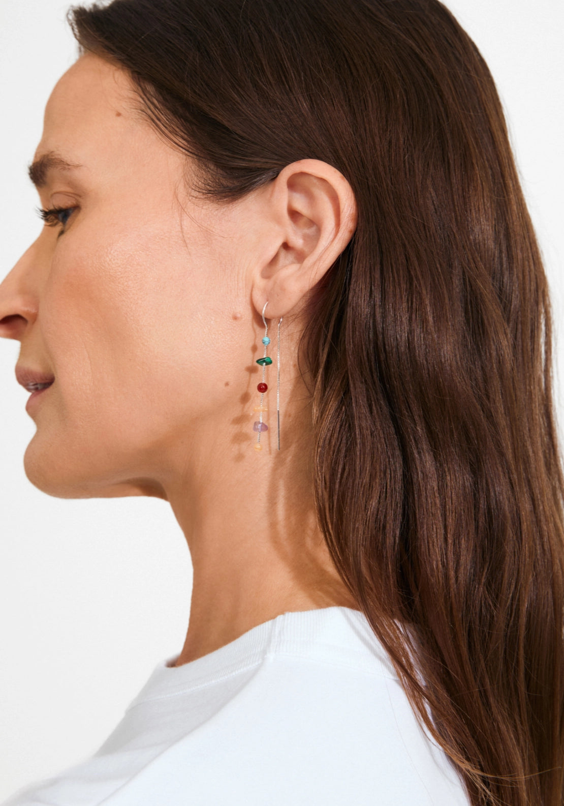 Here Silver Plated Earrings - Silver/multi